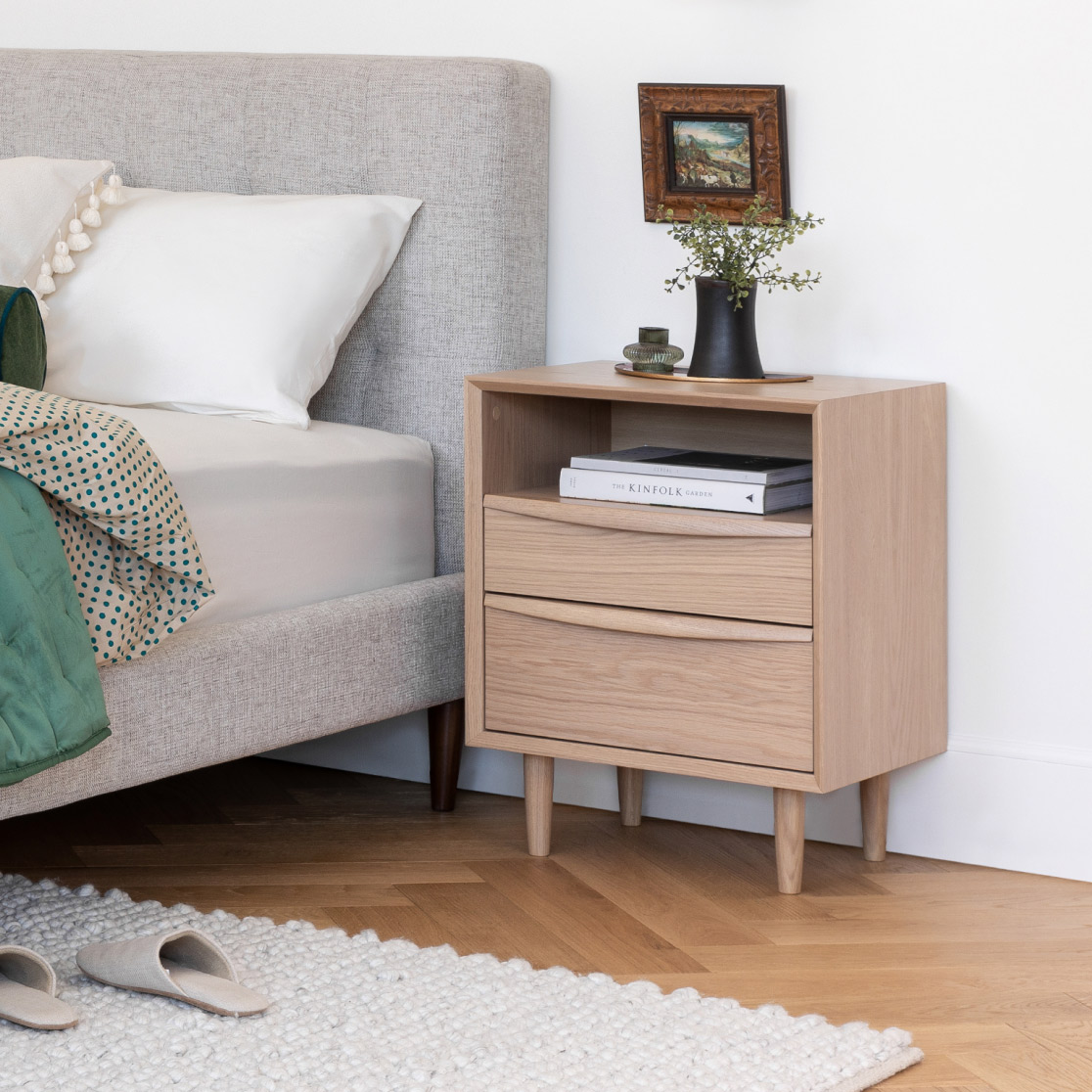 Lenia 2 Drawer Nightstand