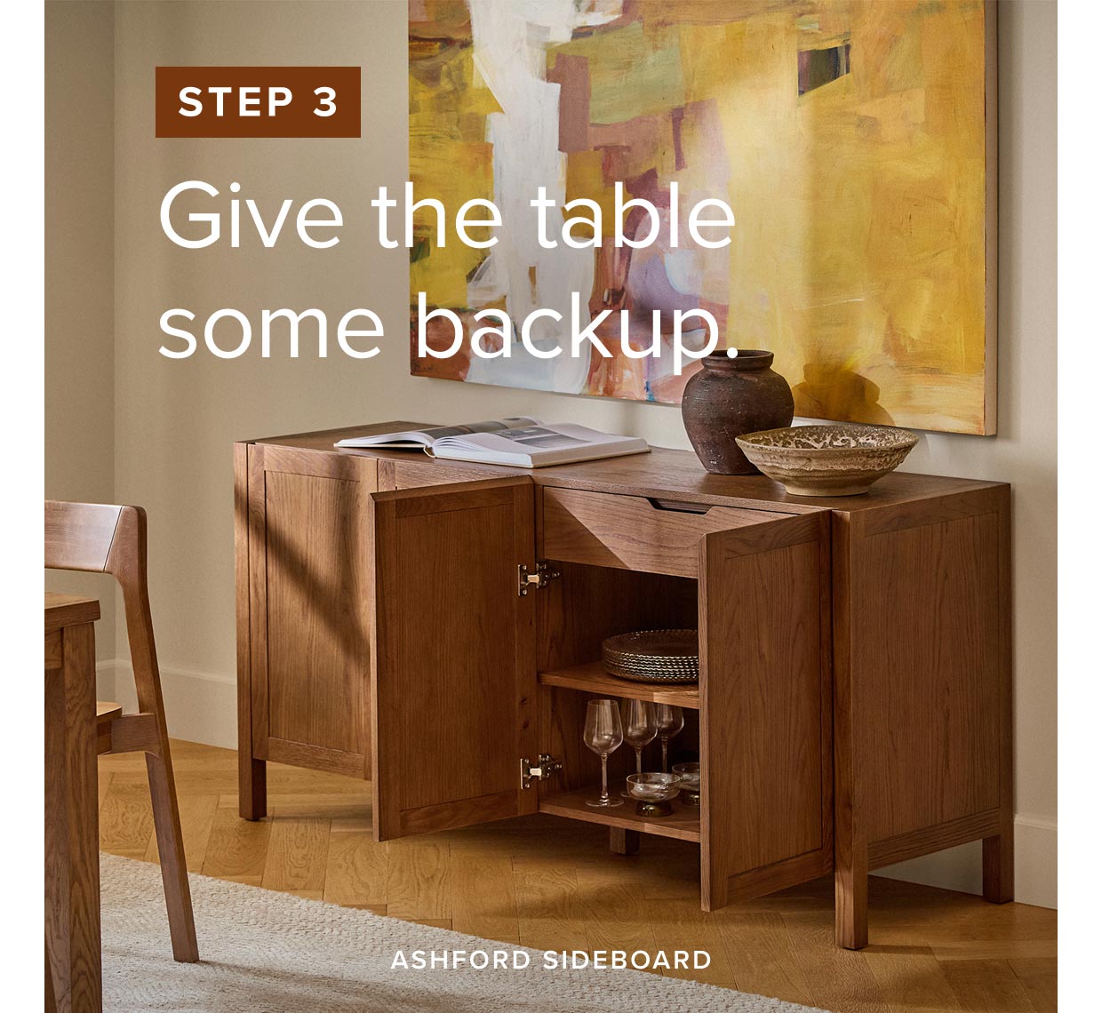 Step 3. Give the table some backup.